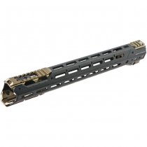 Madbull Strike Industries M4 GBBR / AEG GRIDLOK Handguard 17 Inch Main Body & Sights - Dark Earth