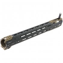 Madbull Strike Industries M4 GBBR / AEG GRIDLOK Handguard 17 Inch Main Body & Sights - Dark Earth