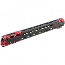 Madbull Strike Industries M4 GBBR / AEG GRIDLOK Handguard 17 Inch Main Body & Sights - Red