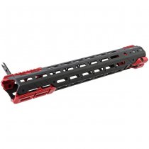 Madbull Strike Industries M4 GBBR / AEG GRIDLOK Handguard 17 Inch Main Body & Sights - Red