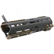 Madbull Strike Industries M4 GBBR / AEG GRIDLOK Handguard 8.5 Inch Main Body & Sights - Dark Earth