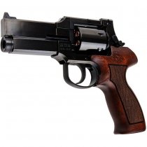 Marushin Mateba Gas Revolver 4 Inch Heavyweight Wood Grip Version - Aged