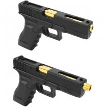 Nine Ball Marui G17 Gen 3 / G22 / G18C GBB Non-Recoil 2-Way Outer Barrel & Adapter - Gold