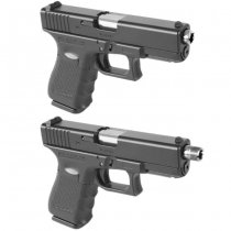 Nine Ball Marui G19 Gen 3 / Gen 4 GBB Non-Recoil 2-Way Outer Barrel NEO - Silver