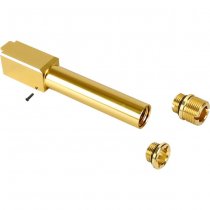 Nine Ball VFC Glock 19x GBB Non-Recoil 2-Way Outer Barrel & 14mm CCW Adapter - Gold