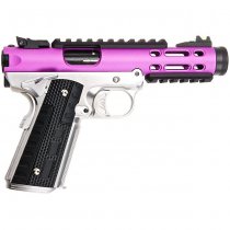 WE Galaxy 1911 Gas Blow Back Pistol Silver Frame - Purple