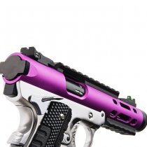 WE Galaxy 1911 Gas Blow Back Pistol Silver Frame - Purple