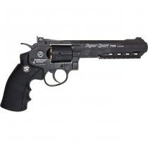 WinGun Revolver Co2 702 6 Inch Black Grip 6mm Version - Black