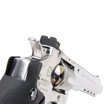 WinGun Revolver Co2 702 6 Inch Black Grip 6mm Version - Silver