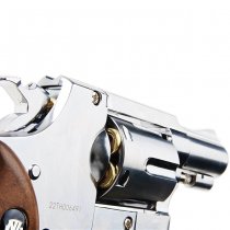 WinGun Revolver Co2 733 2 Inch Brown Grip 6mm Version - Silver