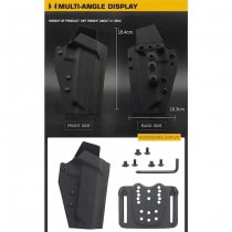 WoSport TTI 2011 Combat Master Lightweight Kydex Tactical Holster - Black