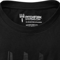 Pitchfork Trident Print T-Shirt - Black - M