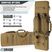 Savior Equipment Urban Warfare Double Rifle Bag 46 Inch - Dark Earth