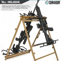 Savior Equipment Shorty Rifle Rack 9 Slots - RAL 8000