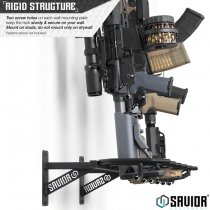 Savior Equipment Rifle Wall Rack 6 Slots - Black