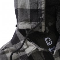 Brandit Lumberjacket Hooded - Black / Charcoal - M