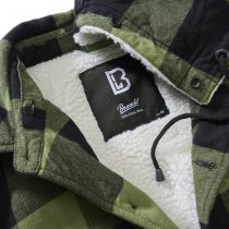 Brandit Lumberjacket Hooded - Black / Olive - 6XL