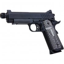 SRC Silent Hawk 1911 Co2 Blow Back Pistol Threaded Barrel - Black