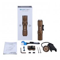 Olight Odin Mini Tactical Flashlight & M-Lok Mount & Tail Switch - Tan