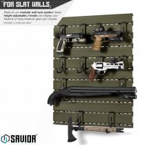 Savior Equipment Wall Rack System Adjustable J-Hook 2 Pack - Olive