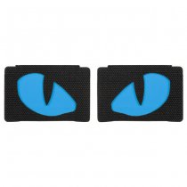 M-Tac Blue Tiger Eyes Laser Cut Patch - Black