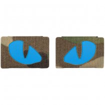 M-Tac Blue Tiger Eyes Laser Cut Patch - Multicam