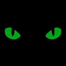 M-Tac Green Cat Eyes Laser Cut Patch - Black