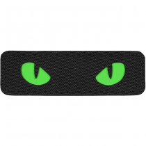 M-Tac Green Cat Eyes Laser Cut Patch - Black