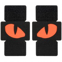 M-Tac Red Tiger Eyes Laser Cut Patch - Black