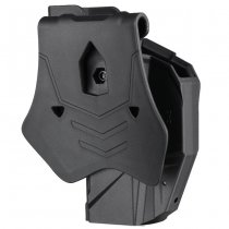 Amomax  Glock 17 / 19 / CZ P10C Red Dot Sight Paddle Holster - Black