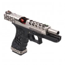 Armorer Works VX0200 Hex Cut Gas Blow Back Pistol - Silver