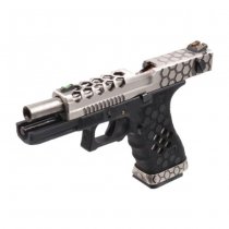 Armorer Works VX0200 Hex Cut Gas Blow Back Pistol - Silver