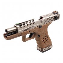 Armorer Works VX0210 Hex Cut Gas Blow Back Pistol - Dark Earth