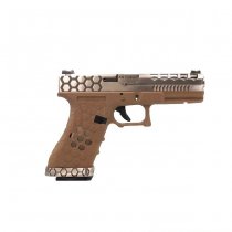 Armorer Works VX0210 Hex Cut Gas Blow Back Pistol - Dark Earth