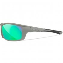 Wiley X WX Grid Captivate Polarized Green Mirror - Grey