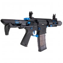 Cyma Strike Industries AR Strike Raider SBR Gas Blow Back Rifle 4 Inch - Black / Blue