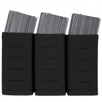 Warrior Laser Cut Triple Snap Mag Pouch 9mm - Black