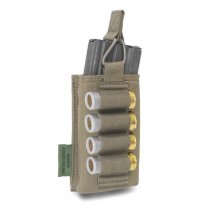 Warrior Single M4 & Shotgun Strip Open Magazine Pouch - Ranger Green