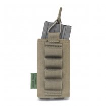 Warrior Single M4 & Shotgun Strip Open Magazine Pouch - Ranger Green