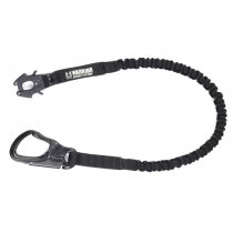 Warrior Personal Retention Lanyard FROG Clip & TANGO Carabiner - Black