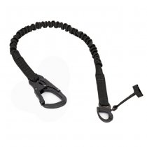 Warrior Personal Retention Lanyard Shackle & TANGO Carabiner Clip - Black