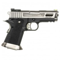 WE Hi-Capa 3.8 Velociraptor Gas Blowback Pistol - Silver 1