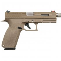 KJ Works KP-13F TBC Full Auto Gas Blow Back Pistol - Tan