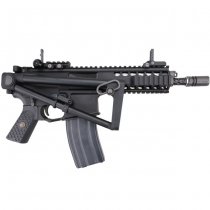 WE PDW 8 Inch Gas Blow Back Rifle - Black