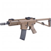 WE PDW 8 Inch Gas Blow Back Rifle - Tan