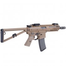 WE PDW 8 Inch Gas Blow Back Rifle - Tan