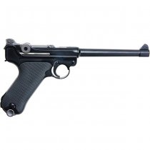 WE P08 6 Inch Gas Blow Back Pistol - Black