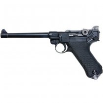 WE P08 6 Inch Gas Blow Back Pistol - Black