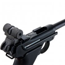 WE P08 6 Inch Gas Blow Back Pistol - Black