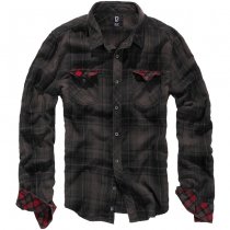 Brandit Checkshirt Duncan - Brown / Black - S